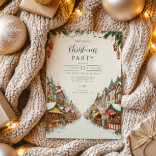 Old-Fashioned Village Christmas Invitation