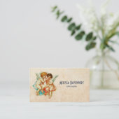 Old Fashioned Vintage Cherub Angels Business Card (Standing Front)