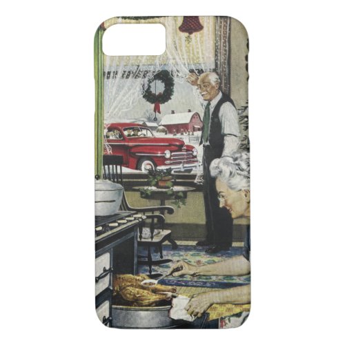 Old Fashioned Vintage Home Kitchen Christmas iPhone 87 Case