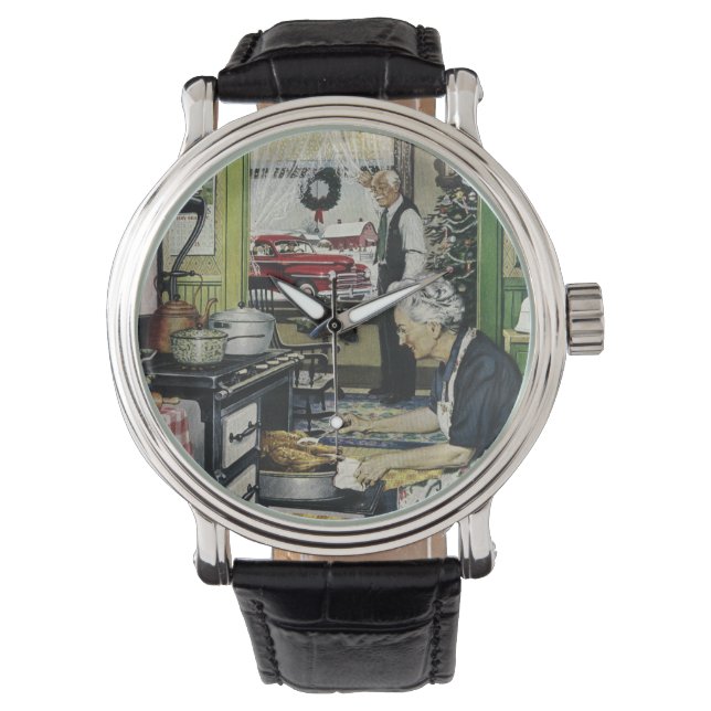 Old Fashioned Vintage Home Kitchen Christmas Watch (Front)