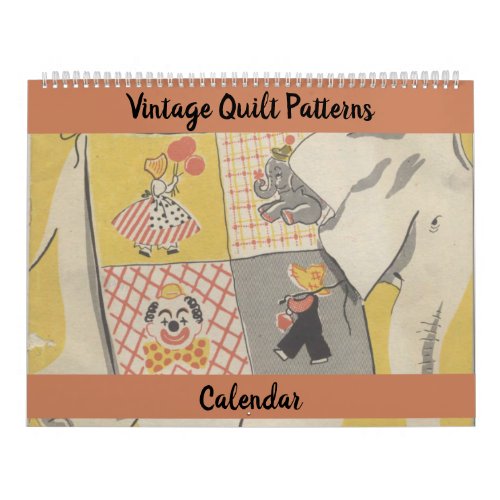 Old Fashioned Vintage Quilt Patterns Blocks Calendar