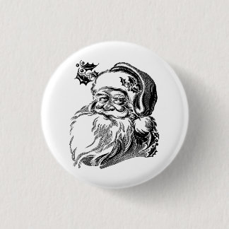 Old Fashioned Vintage Santa Claus Button