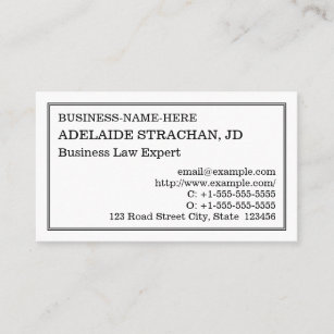 Old Fashioned, Vintage Style Business Card