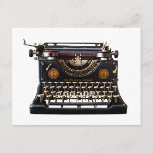 Old Fashioned, Vintage Typewriter Postcard
