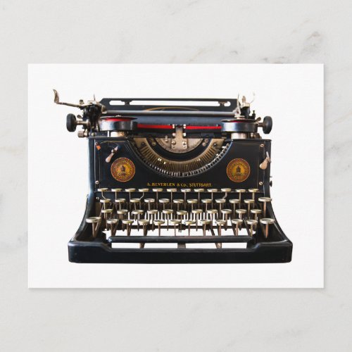 Old Fashioned Vintage Typewriter Postcard
