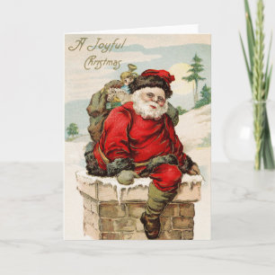 Old Fashioned Vintage Victorian Merry Christmas 15 Holiday Card