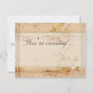 Old fashioned vintage wedding design invitation