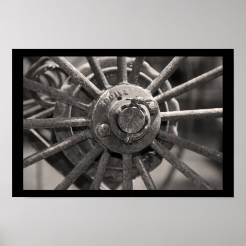 Old Fashioned Wagon Wheel Poster