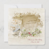 Old-Fashioned Wedding Book Vow Renewal Invitation (Front)