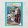 Old Father Time & Baby New Year Vintage 1909 copy Postcard