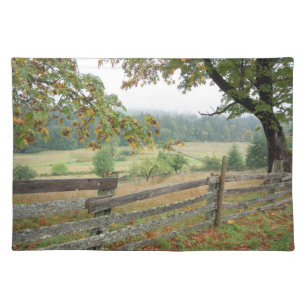 Old Fence On A Farm Cloth Placemat