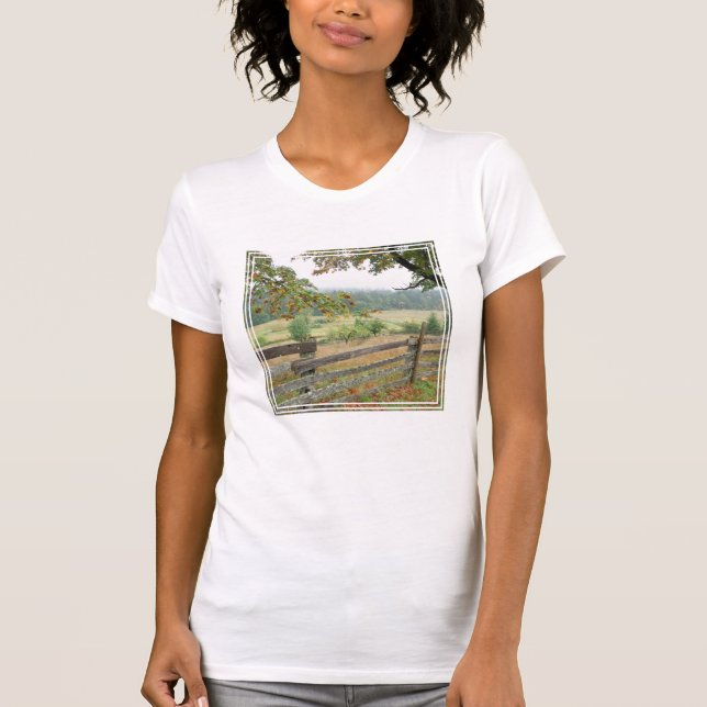 Old Fence On A Farm T-Shirt (Front)