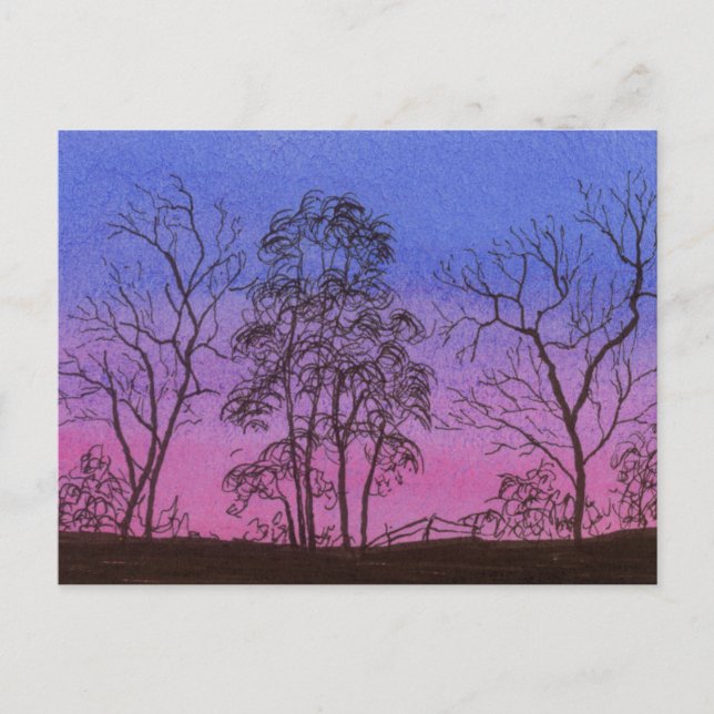 Old Fence Row Postcard (Front)