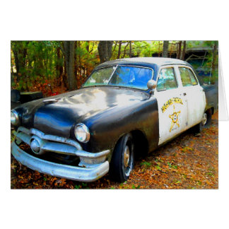 Old Fifties Highway Patrol Police Car Cards