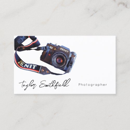 Old Film Camera Photography Business Card