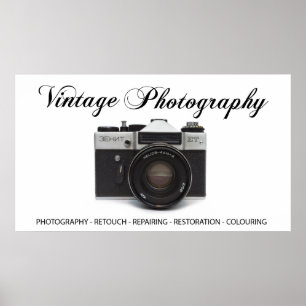 Old film camera poster