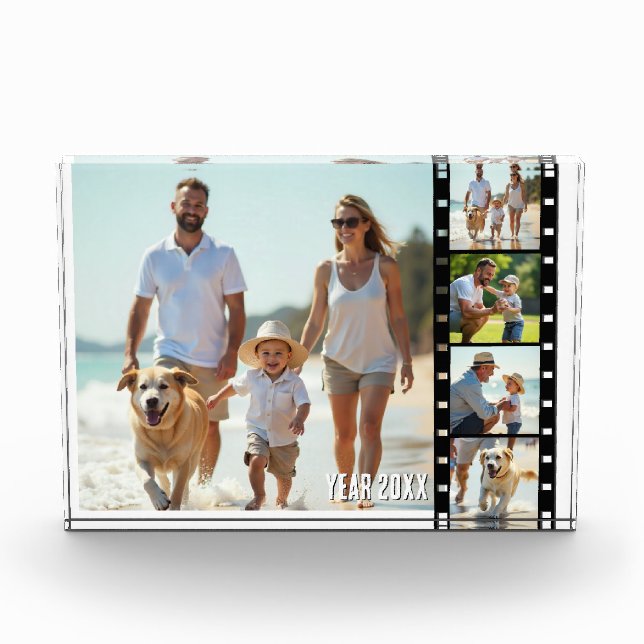 Old film strip multi photo, Family photo block (Front)