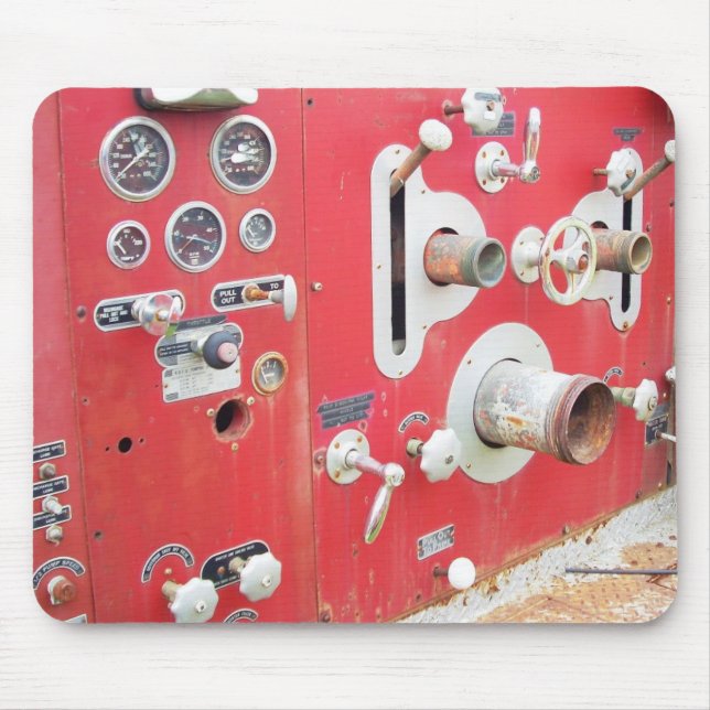Old fire truck gadgets mouse pad (Front)