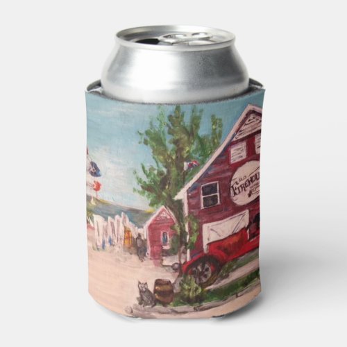 Old Firehouse Geneva Painting on a Can Cooler