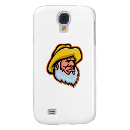 Old Fisherman or Fisher Mascot Galaxy S4 Case