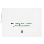 Old Fishing Boat Forecabin Card (Back Horizontal)