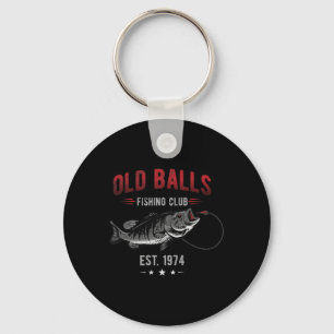 Old Fishing Club Est. 1974 Or Angler Birthday Keychain