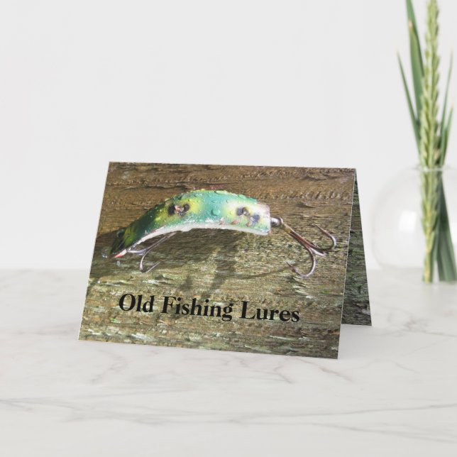 Old Fishing Lures Birthday Card (Front)