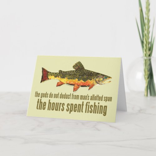 Old Fishing Saying Holiday Card