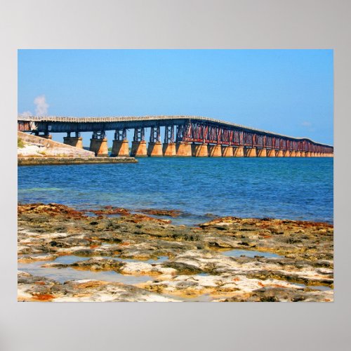 Old Flagler Railroad Trestle Poster