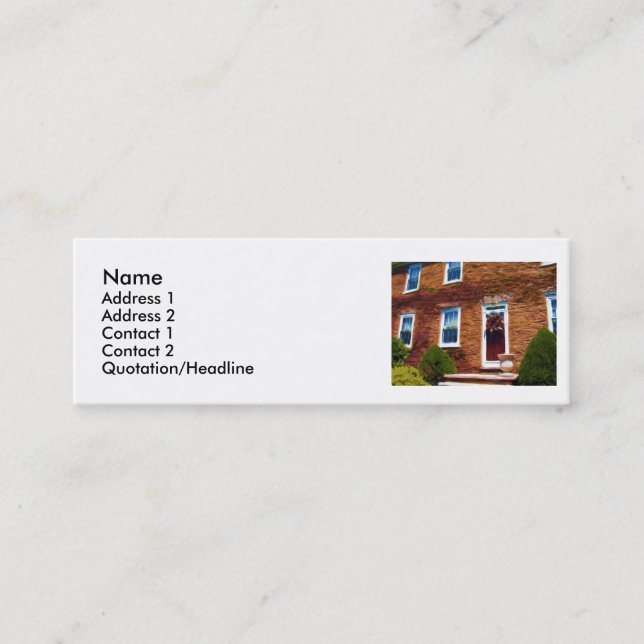 Old Flagstone House Mini Business Card (Front)