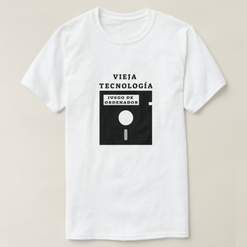 old floppy disk and Spanish text vieja tecnologa T_Shirt