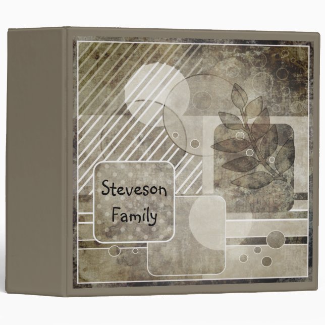 Old floral Wallpaper 3 Ring Binder (Front/Spine)