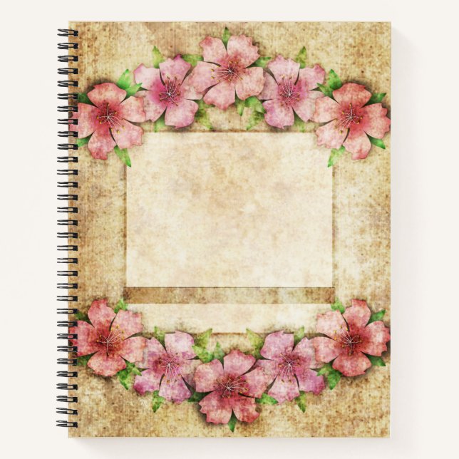 Old floral Wallpaper Notebook (Front)