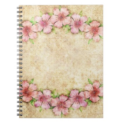 Old floral Wallpaper Notebook