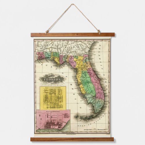 Old Florida Map Hanging Tapestry