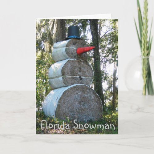 Old Florida Snowman Card
