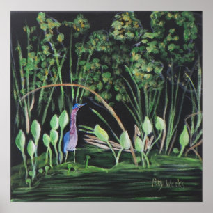 OLD FLORIDA WADING BIRD Poster