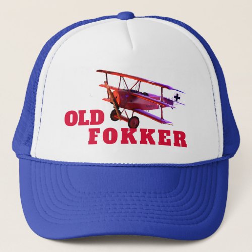 Old Fokker with Fokker Triplane Trucker Hat