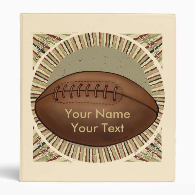 Old Football  3 Ring Binder (Front)