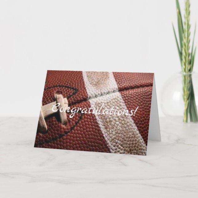 old football congratulations card (Front)