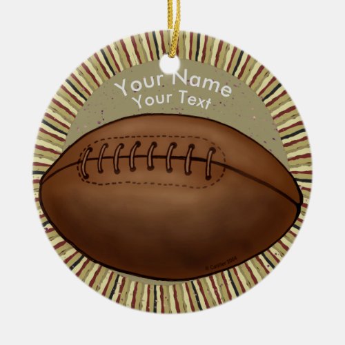 Old Football custom name ornament 