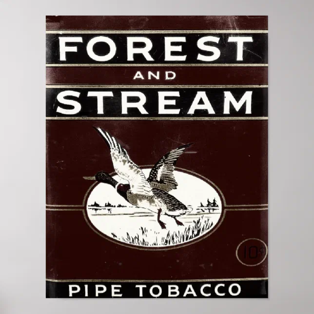 Old Forest and Stream Pipe Tobacco Poster Zazzle