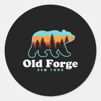 Old Forge Ny Adirondacks Bear Old Forge Classic Round Sticker