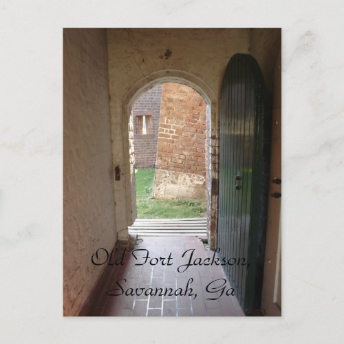 Old Fort Jackson Savannah Ga Postcard