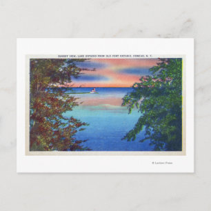 Old Fort Ontario Sunset View of Lake Ontario Postcard
