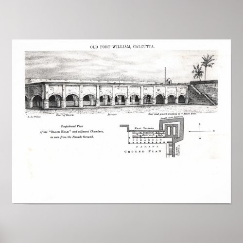 Old Fort William Calcutta Poster