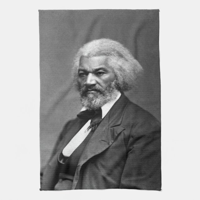 Old Fr3d3rick Bailey Douglas African American Hero Kitchen Towel (Vertical)