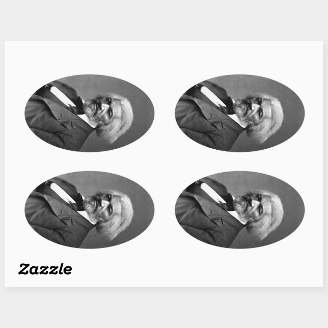 Old Fr3d3rick Bailey Douglas African American Hero Oval Sticker (Sheet)