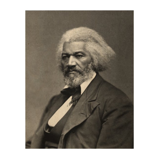 Old Fr3d3rick Bailey Douglas African American Hero Wood Wall Art (Front)