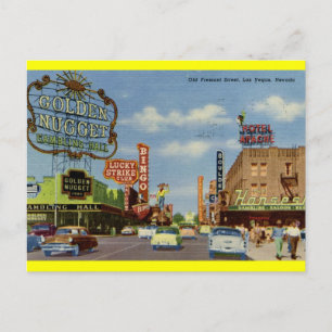 Old Fremont St., Las Vegas Vintage Postcard